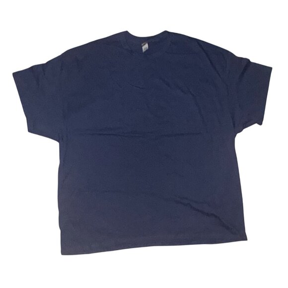 Gildan Ultra Cotton T-Shirt 2XL Navy Blue Short Sleeve Crew Neck - Picture 3 of 7